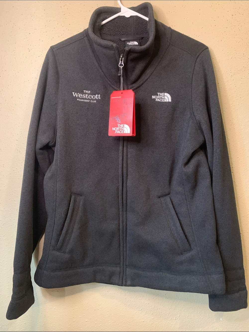 The North Face Women's Dark Charcoal Teddy Fleece Full-Zip Jacket